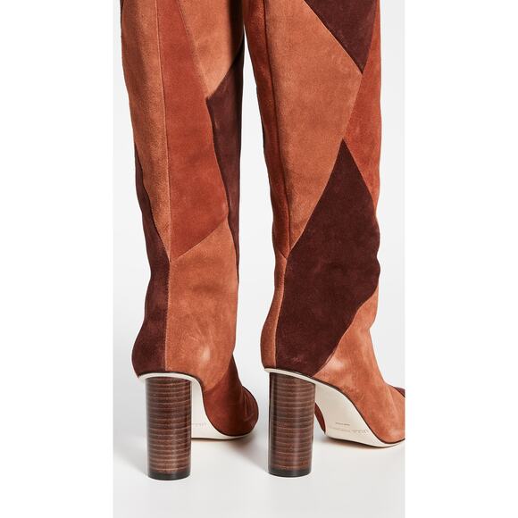 ULLA JOHNSON Jerri Suede Patchwork Tall Boots NWB US 7 $795 - Picture 3 of 12